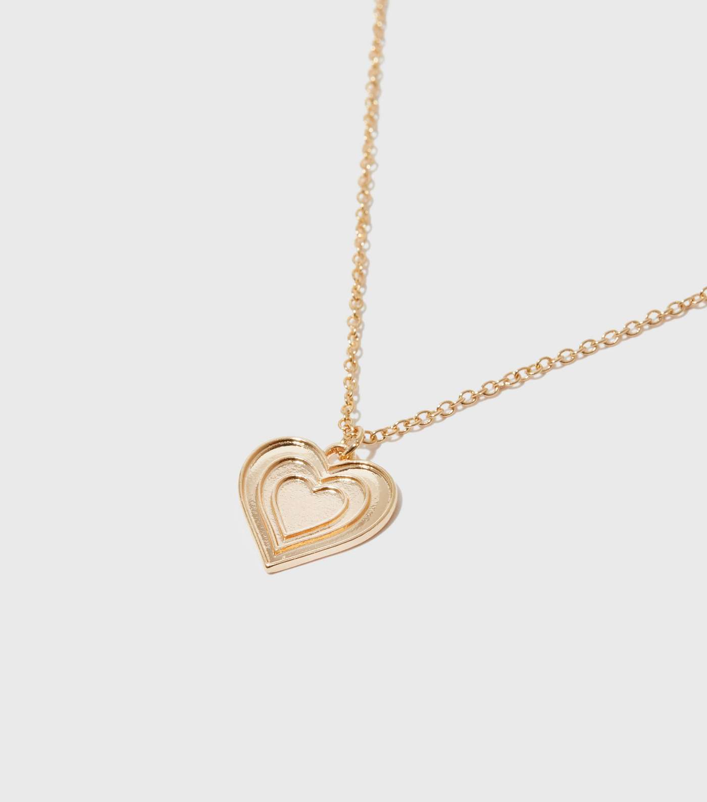 Gold Retro Heart Pendant Necklace Image 2