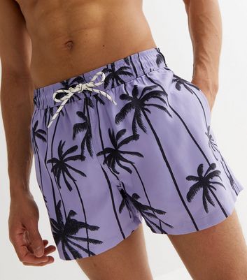 Mens purple swim on sale shorts