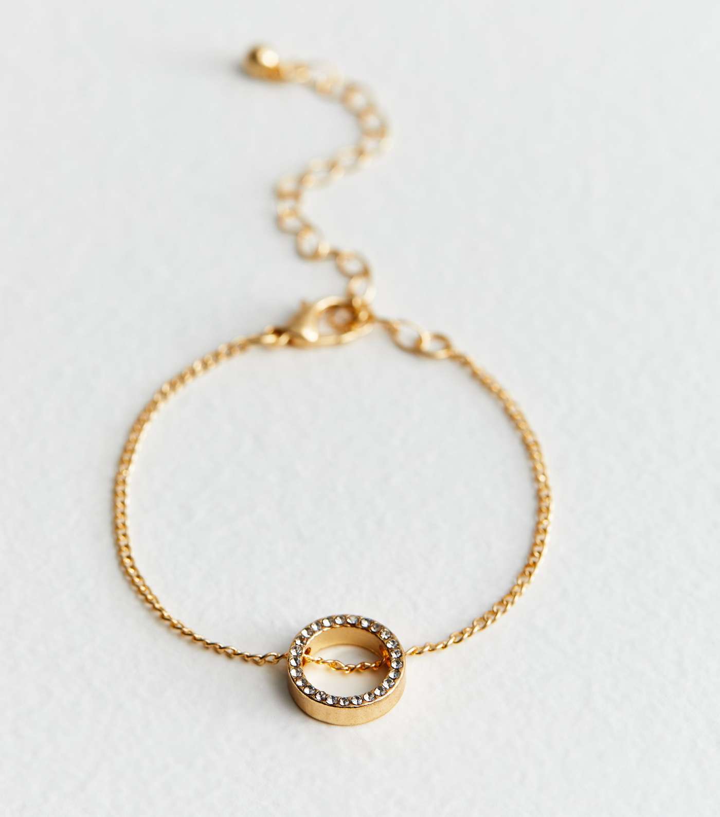 Gold Diamanté Circle Bracelet Image 3