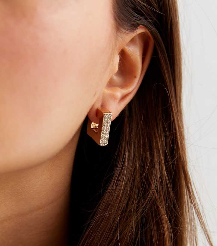 Diamond Bar Stud Earrings - Zoe Lev Jewelry