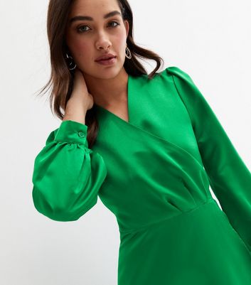 Cutie London Green Satin Long Sleeve 