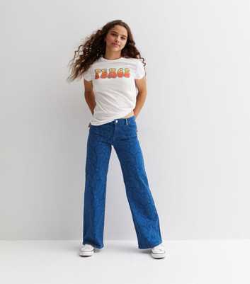 KIDS ONLY Blue Paisley Wide Leg Jeans