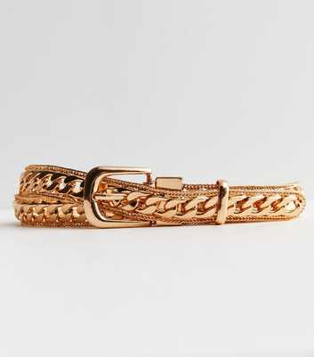Gold Chain Buckle Belt