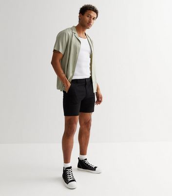 Skinny chino hot sale shorts mens