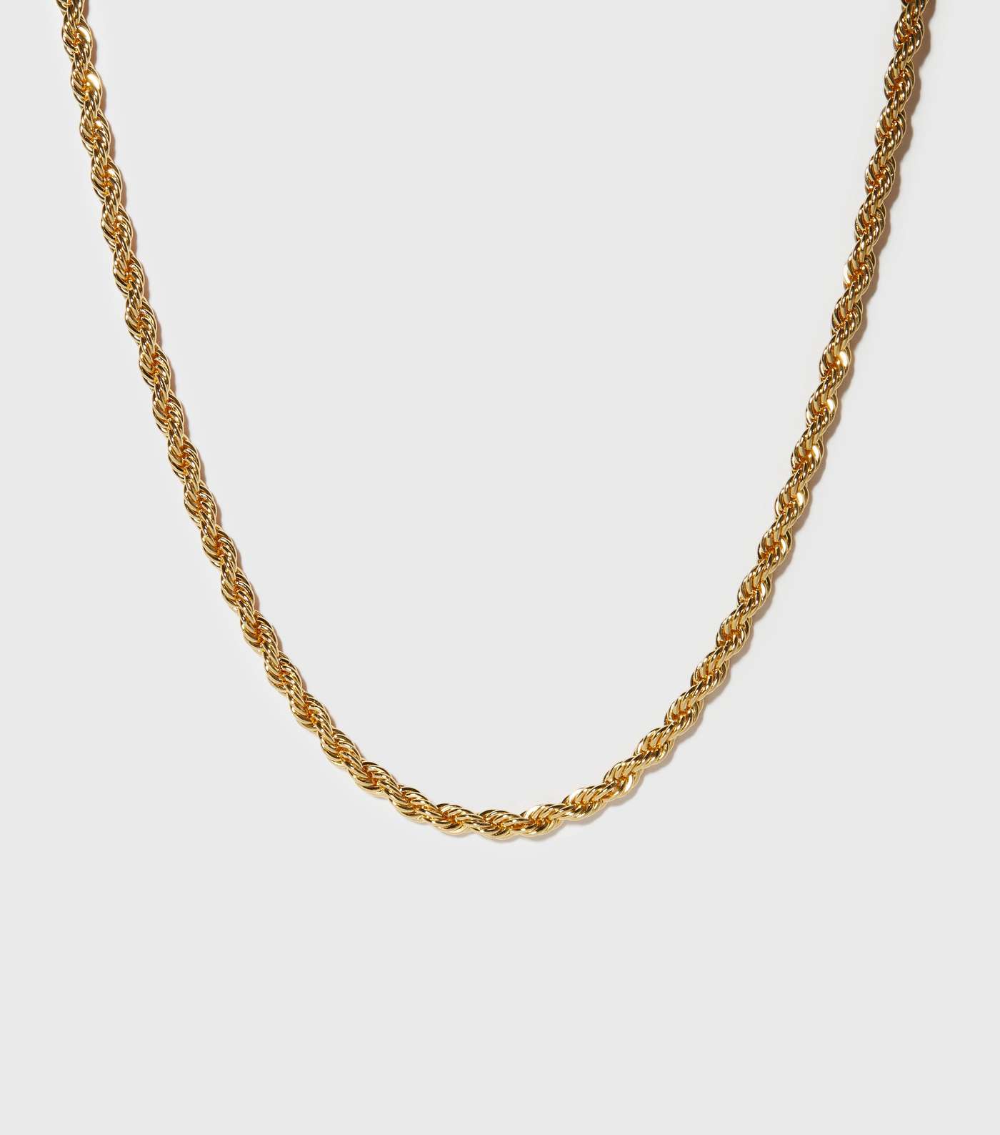 Real Gold Plated Rope Chain Necklace