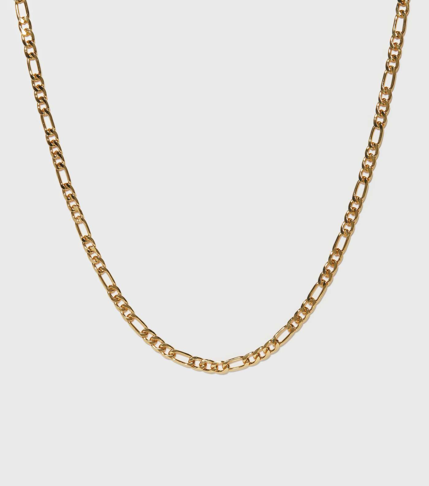 Real Gold Plate Chain Link Necklace