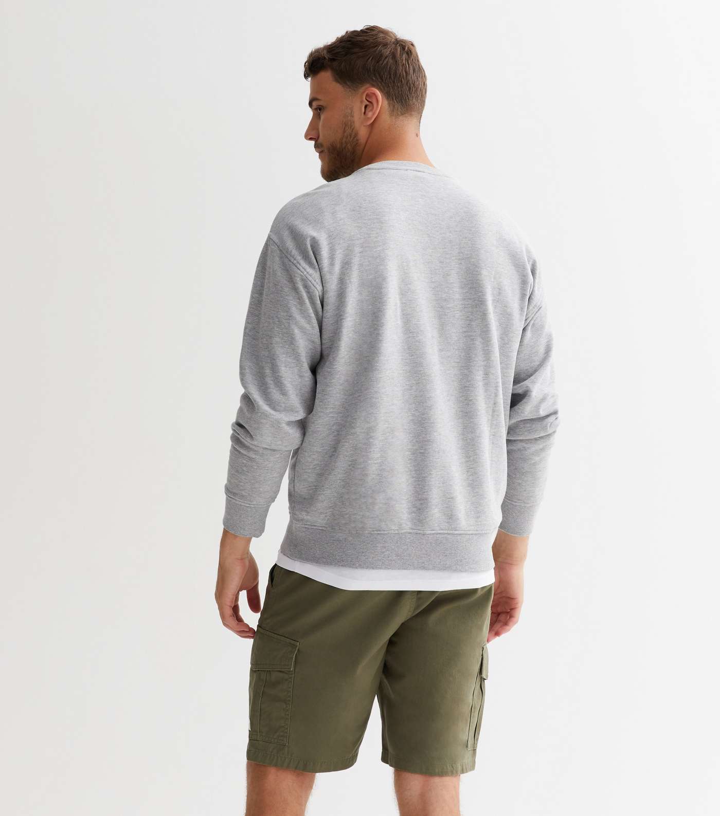 Khaki Cotton Slim Fit Cargo Shorts Image 4