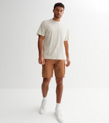 Men's Rust Straight Fit Cargo Shorts New Look