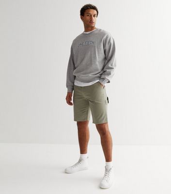 Olive Straight Fit Carpenter Shorts