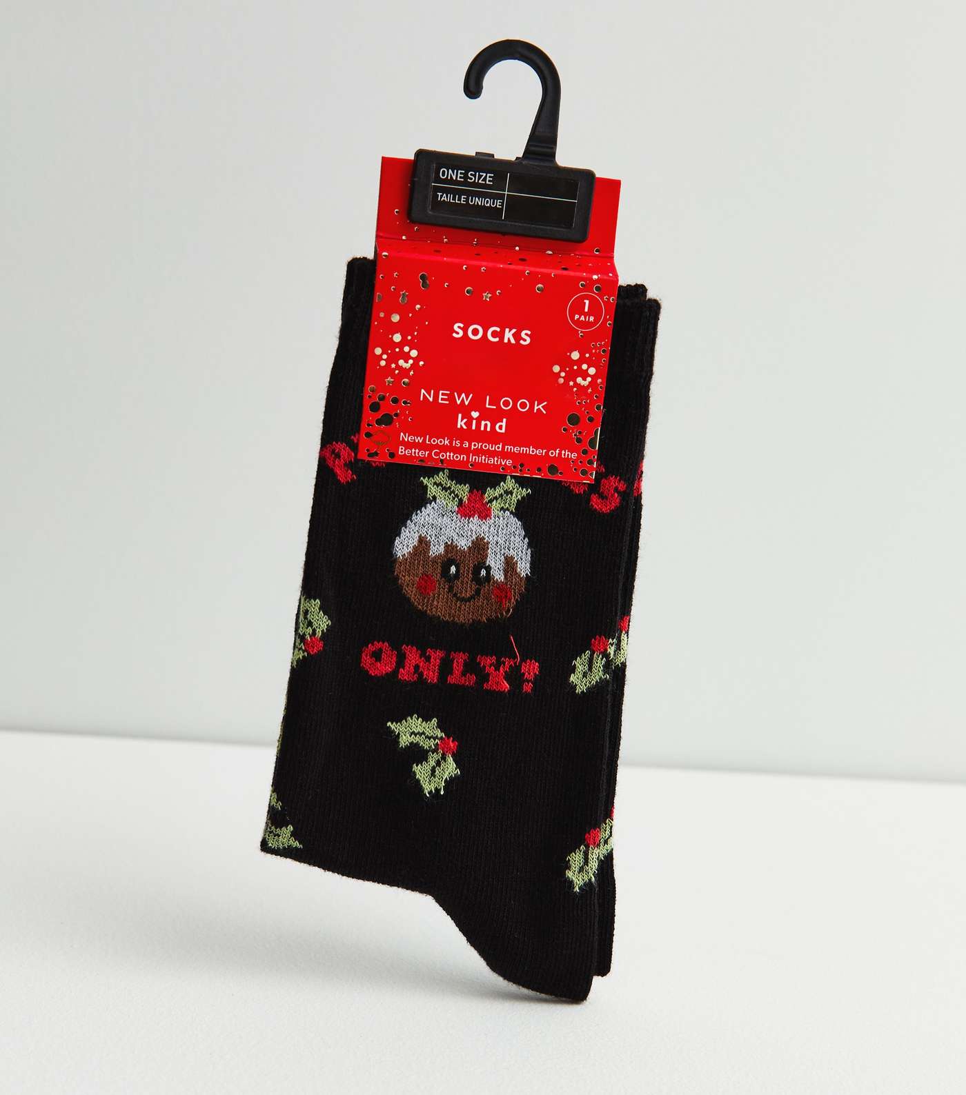 Black Christmas Pudding Socks Image 3