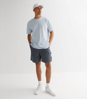 Men's Bright Blue Utility Shorts New Look