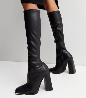 Public Desire Black Leather-Look Block 