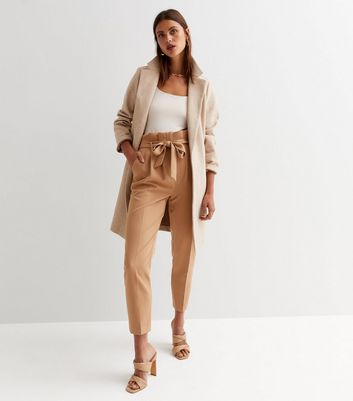 Buy Cover Story Beige Regular Fit High Rise Trousers for Womens Online   Tata CLiQ