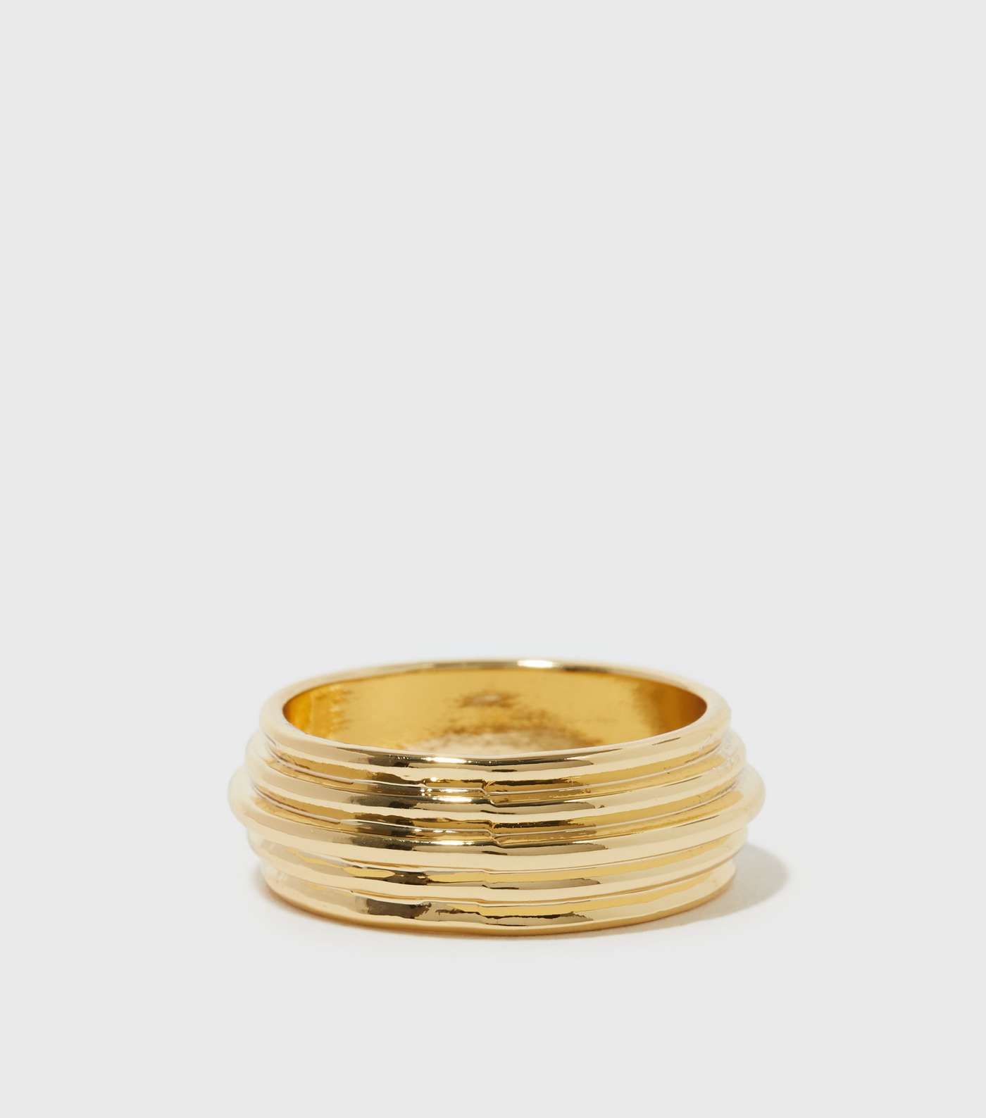 Real Gold Plated Ridge Ring