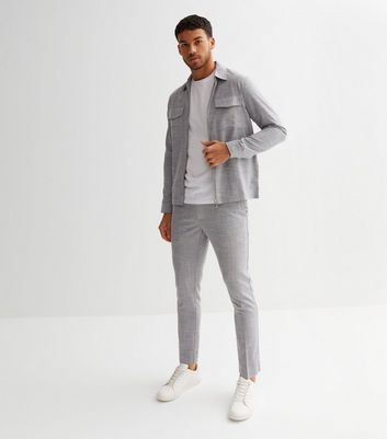 Work Pants for Men Men's Suit Pant Stretch Slim Fit Uniform Slacks Dress  Pants for Men Office Cropped Trousers(Grey,34) at Amazon Men's Clothing  store