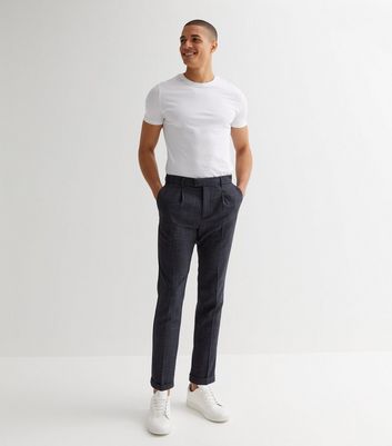 ASOS DESIGN jersey tapered suit trousers in black  ASOS