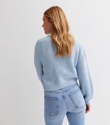 chunky knit blue jumper