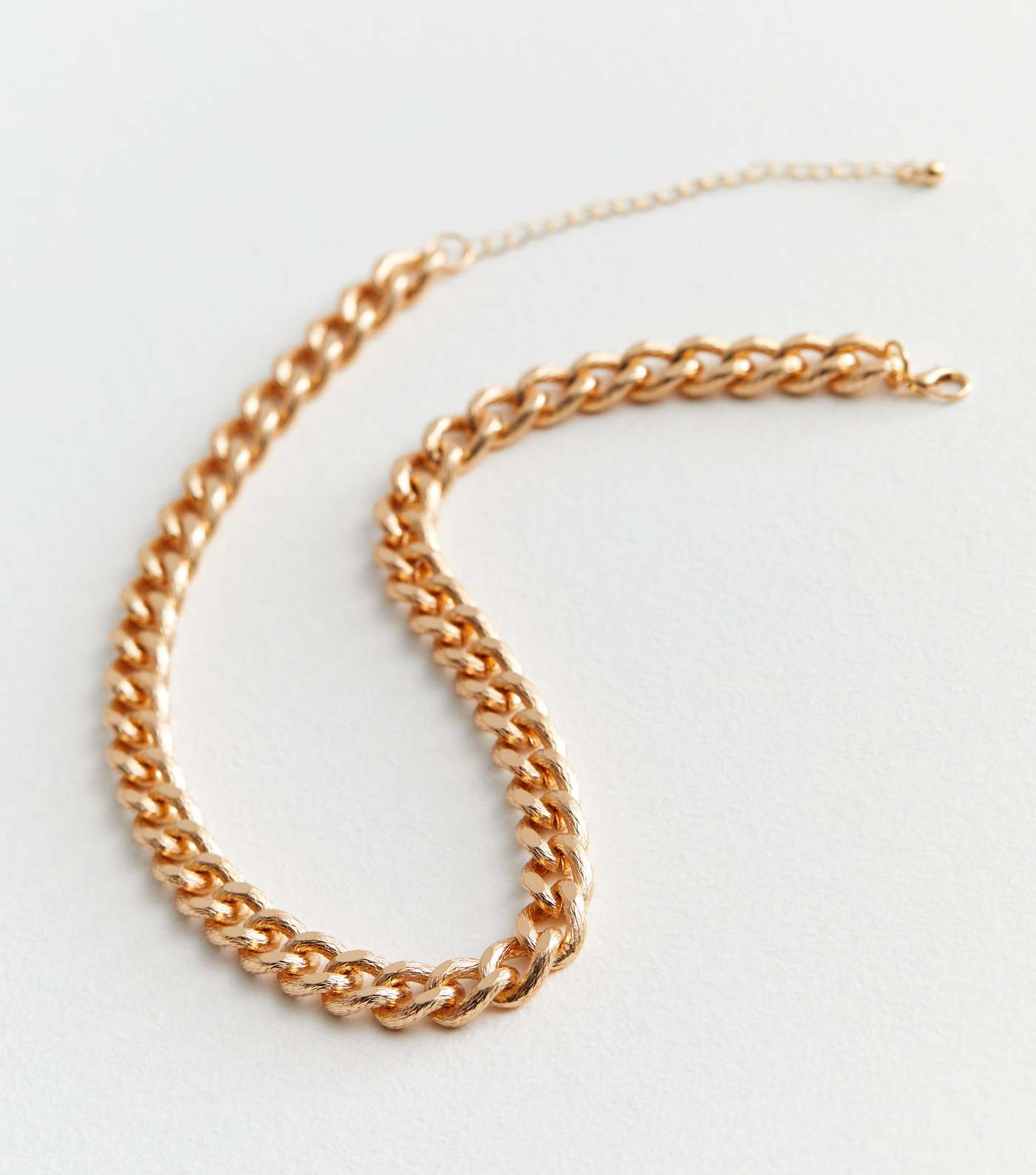 Gold Chunky Curb Chain Necklace