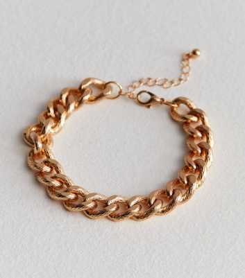 Gold Chunky Curb Chain Bracelet