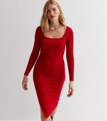 New look red bodycon dress sale