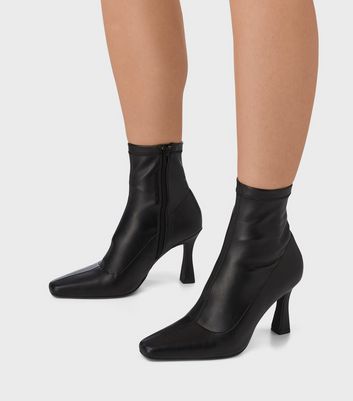 ZureoZaore Women Mid Calf Sock Ankle Boots Pointed Toe Strech Boots Fashion Kitten  Heel Booties Black Size 34: Amazon.co.uk: Fashion