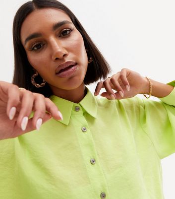 Light Green Long Sleeve Oversized Shirt 