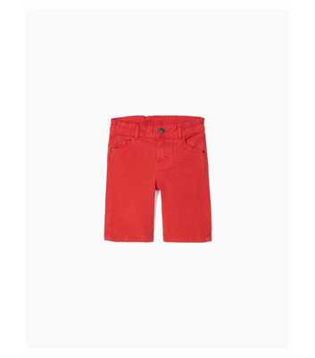 Zippy Red Twill Shorts