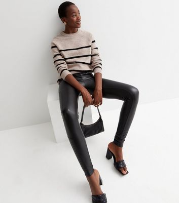 New Look Tall Faux Leather Leggings In Black | ModeSens