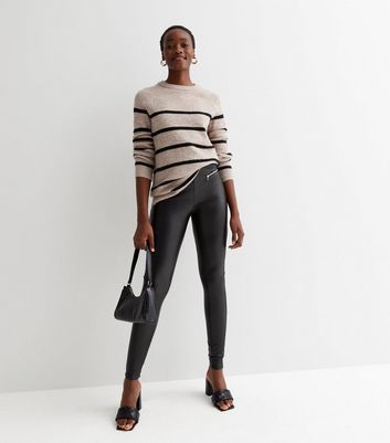 Faux leather leggings & Fancy Friday linkup - Nancys Fashion Style