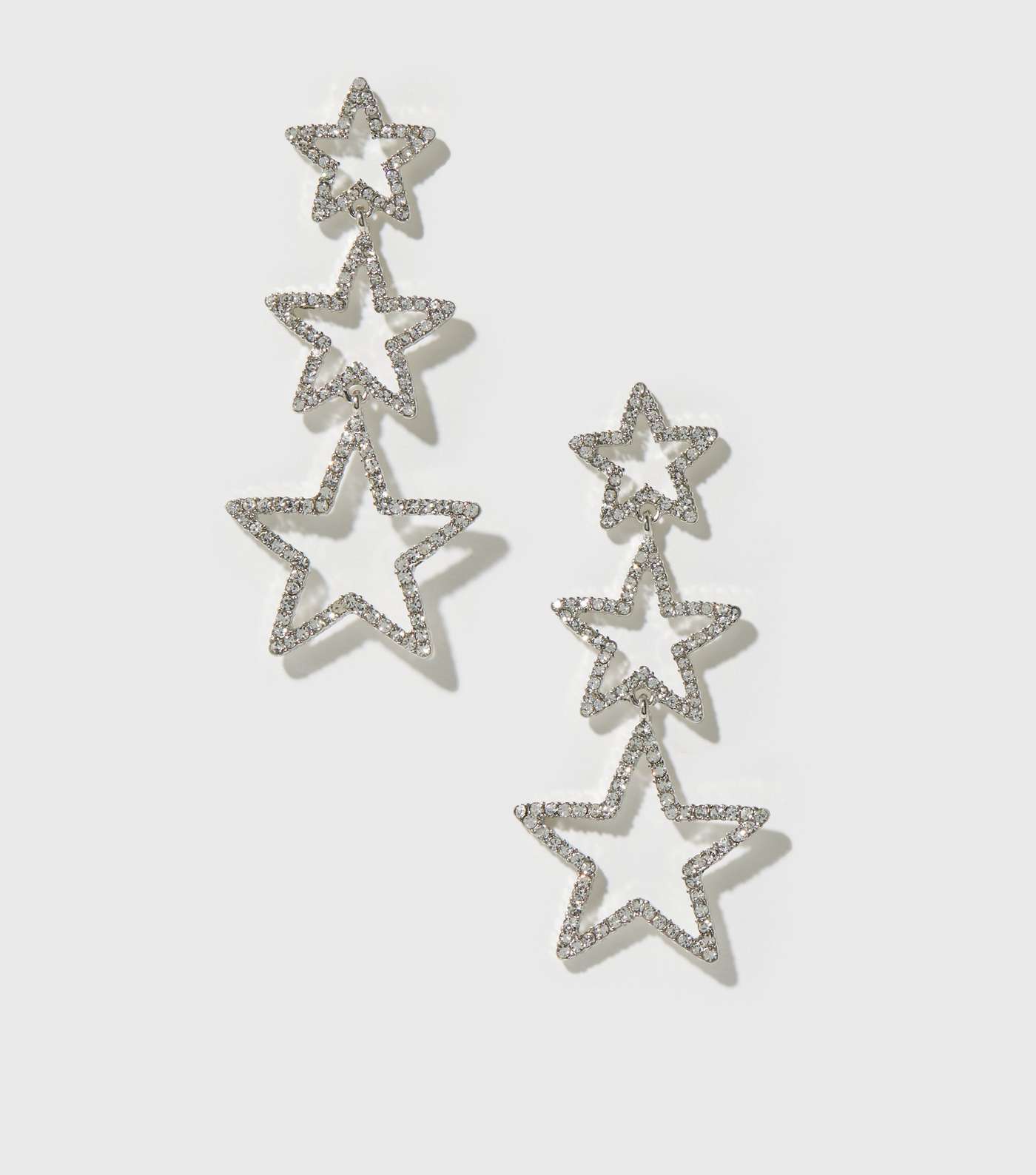 Crystal Diamanté Star Drop Earrings Image 2