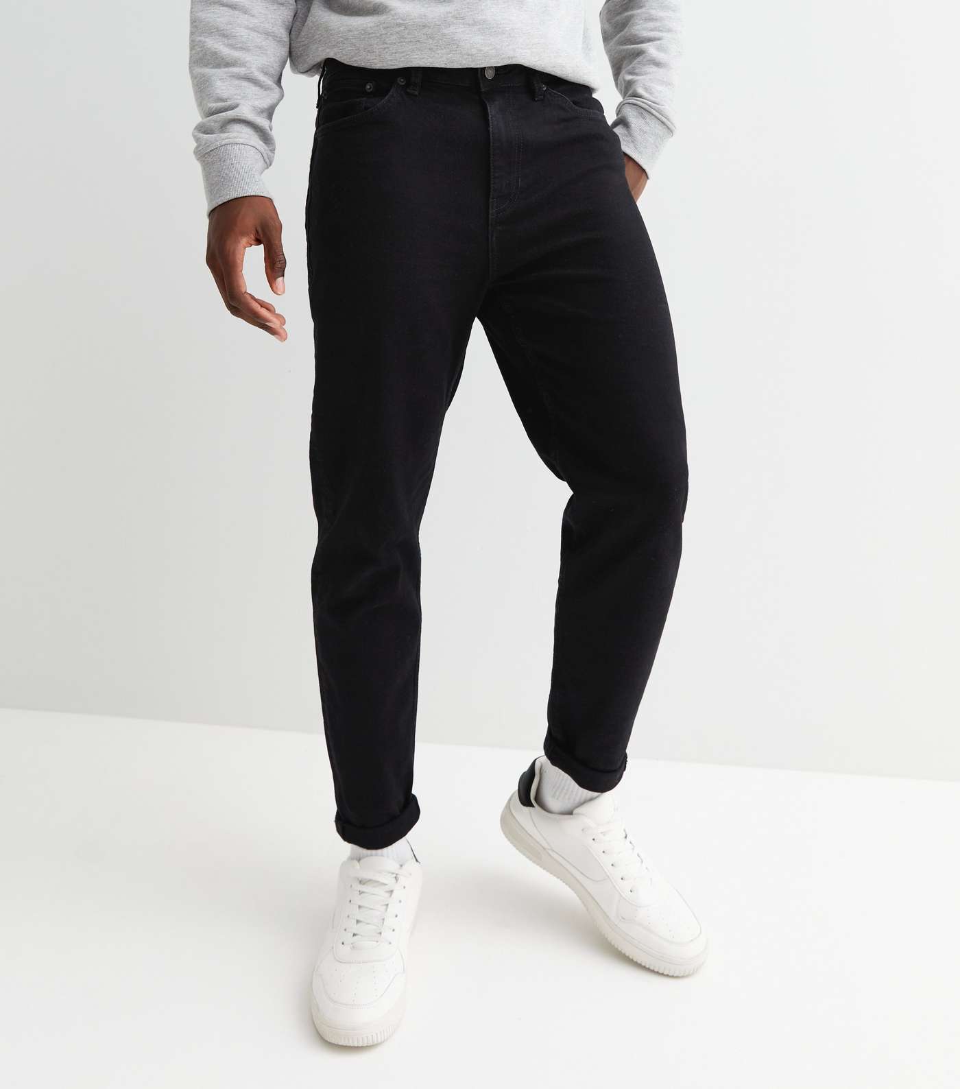 Black Tapered Jeans Image 2