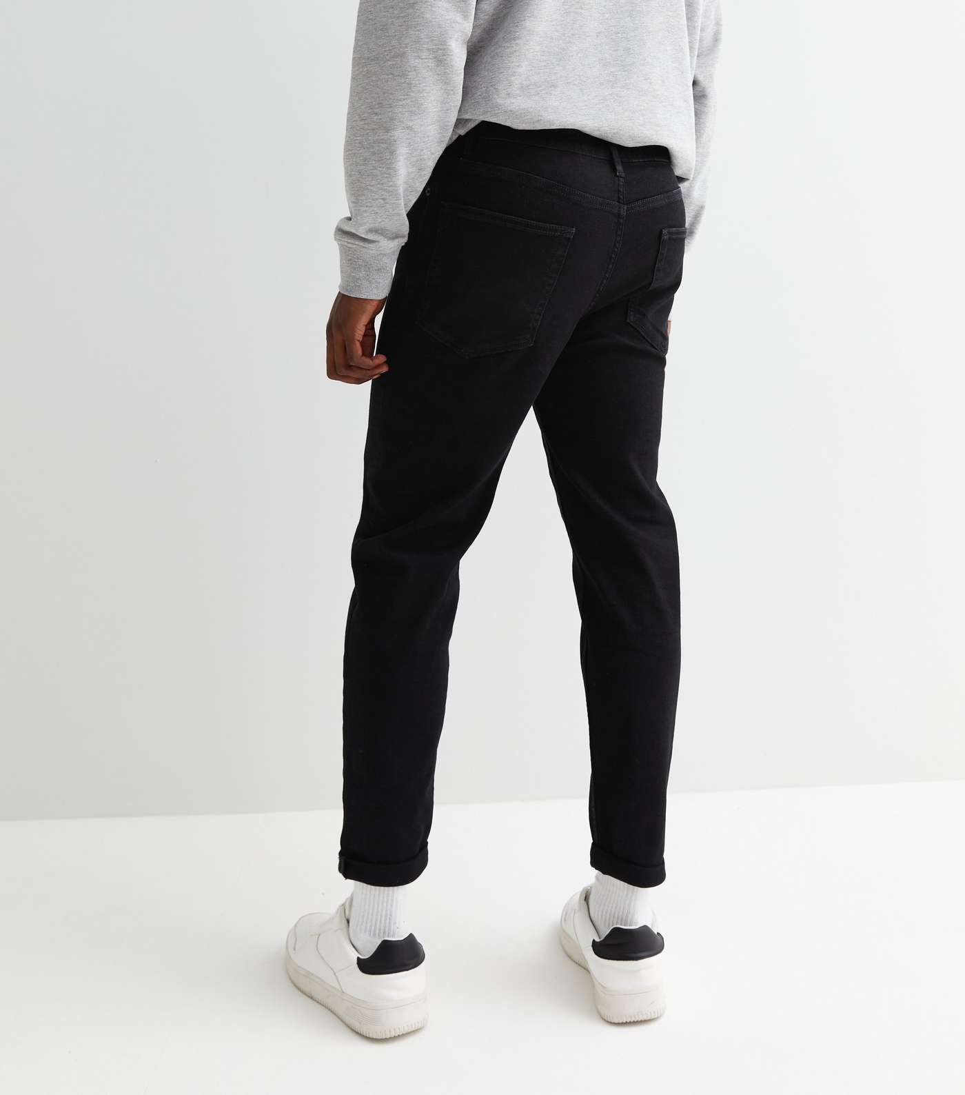 Black Tapered Jeans Image 4