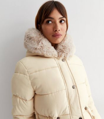 blue vanilla puffer coat