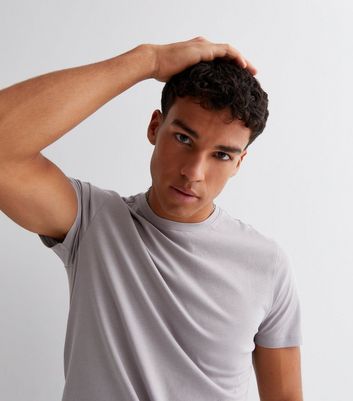 Pale Grey Crew Neck T-Shirt