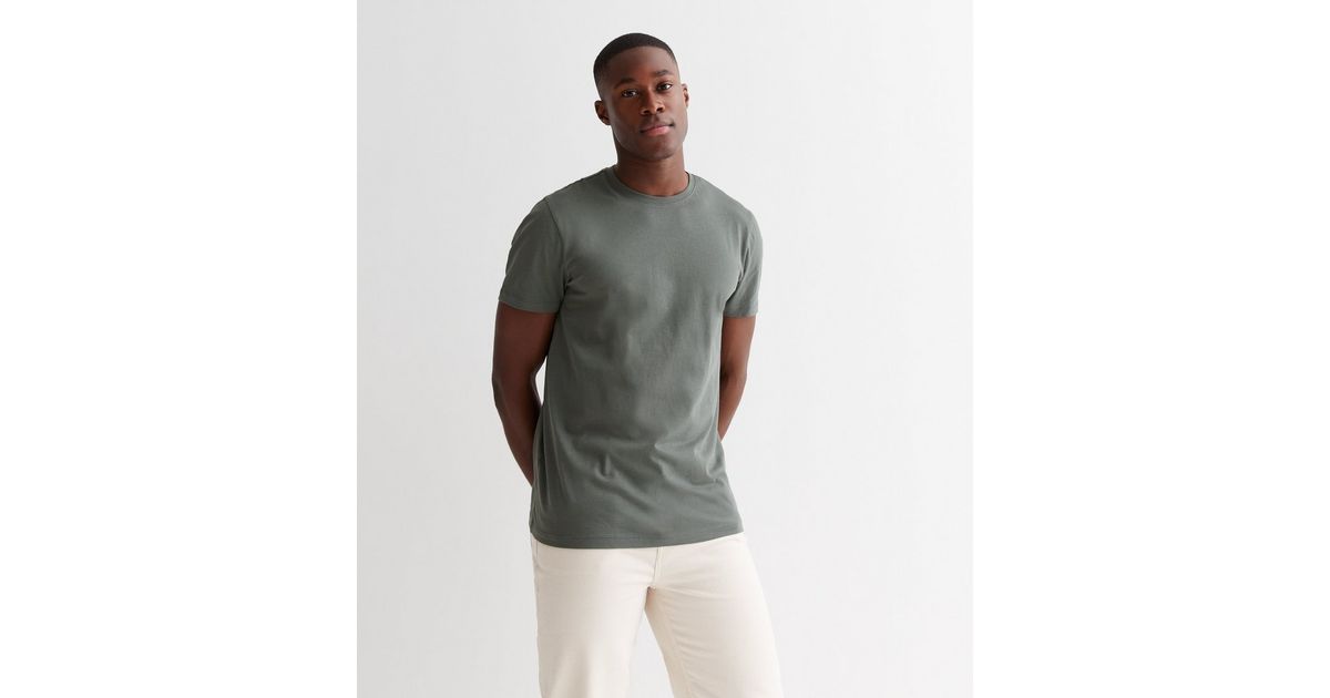 7262 Khaki Crew Neck T-Shirt