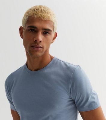 Bright Blue Crew Neck Muscle Fit TShirt New Look