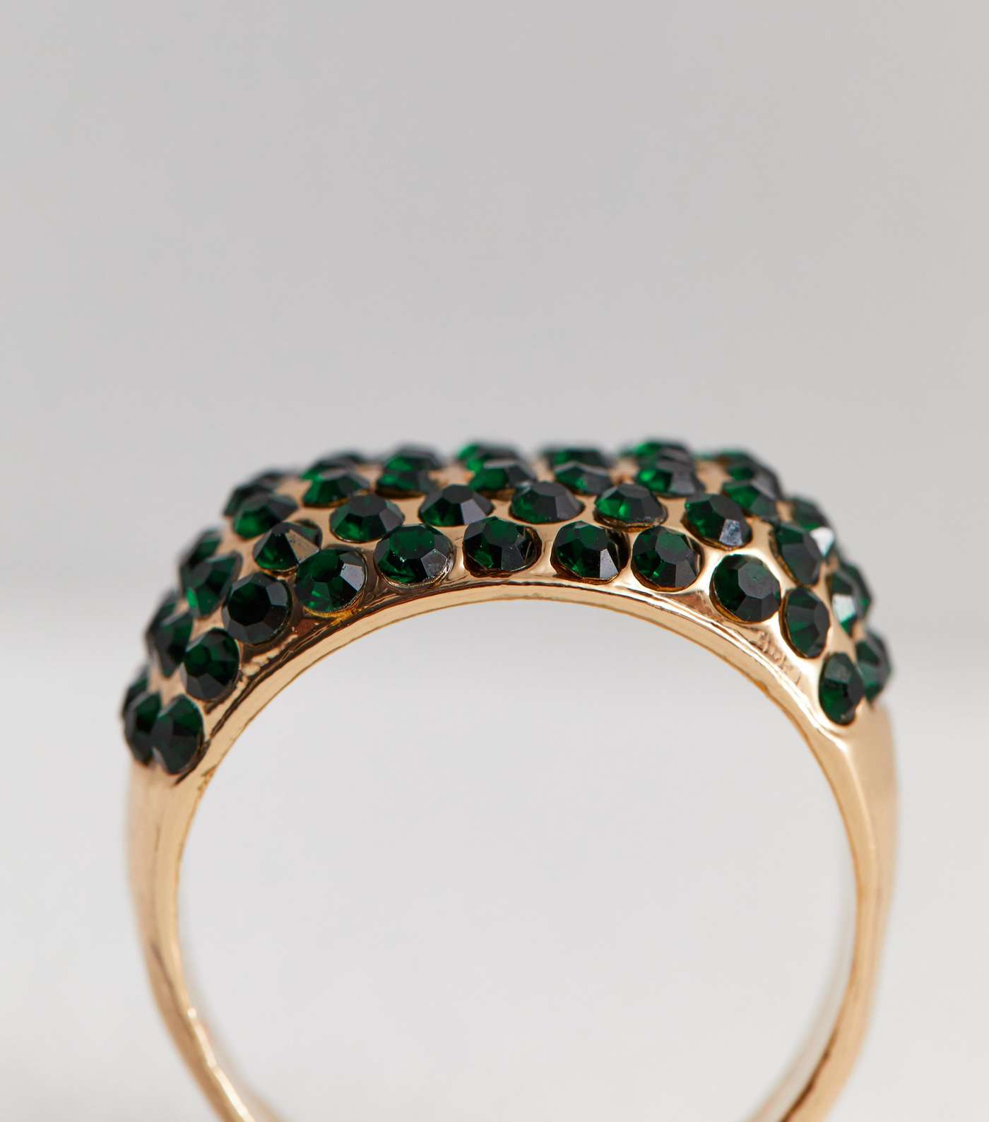 Glitz and Glam Dark Green Diamanté Embellished Ring Image 4