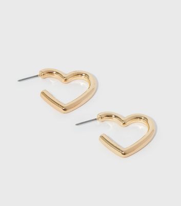 New look heart on sale earrings