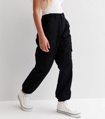 Girls black sale cargo pants