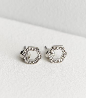 new look hexagon earrings