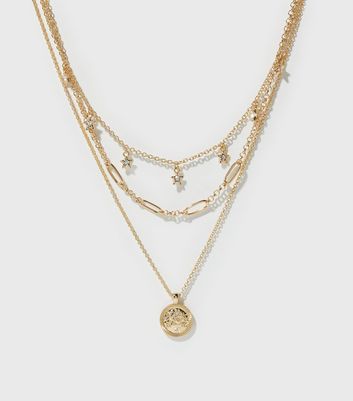 Gold layered coin deals necklace