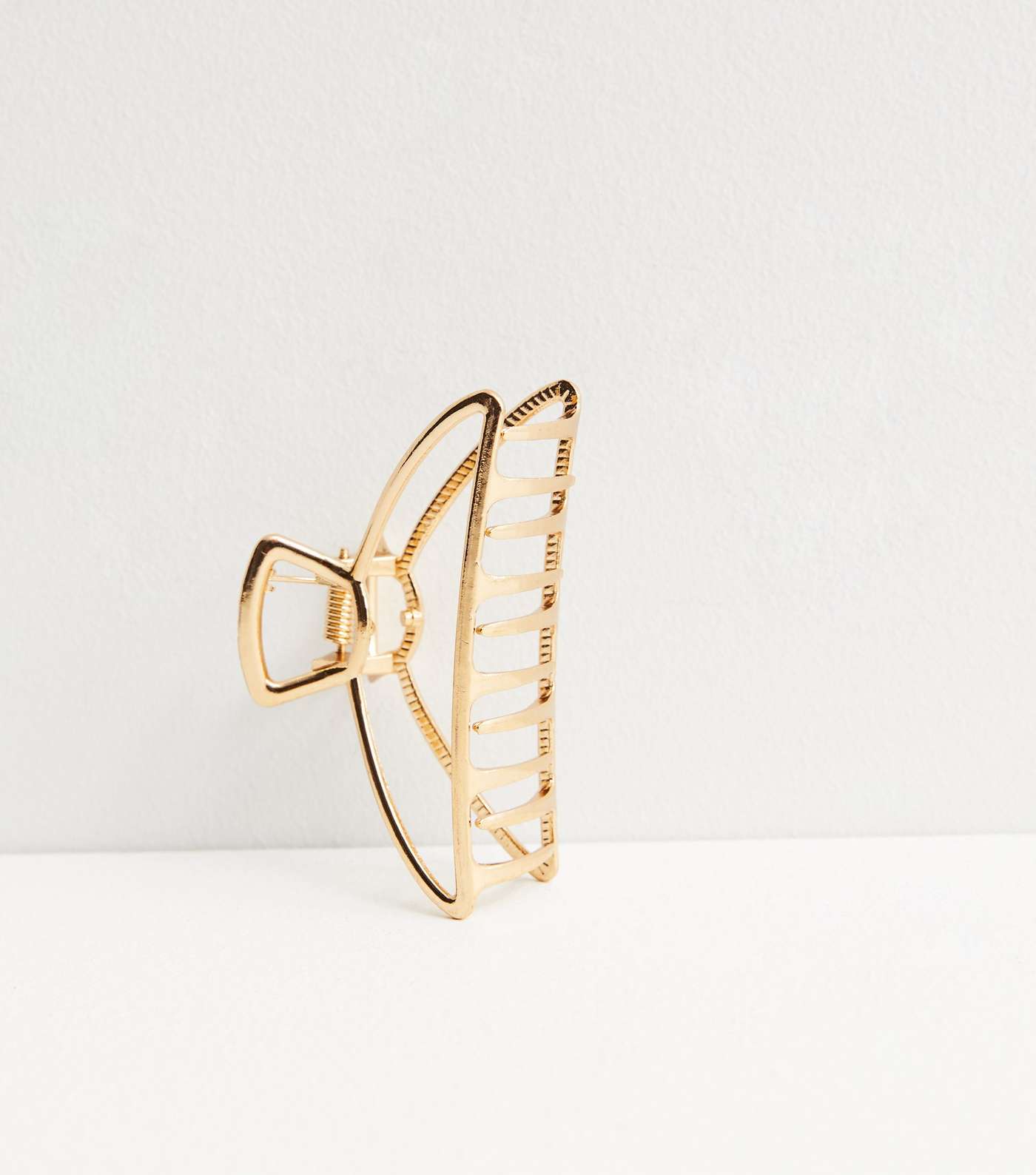 Gold Metal Curved Hair Claw Clip