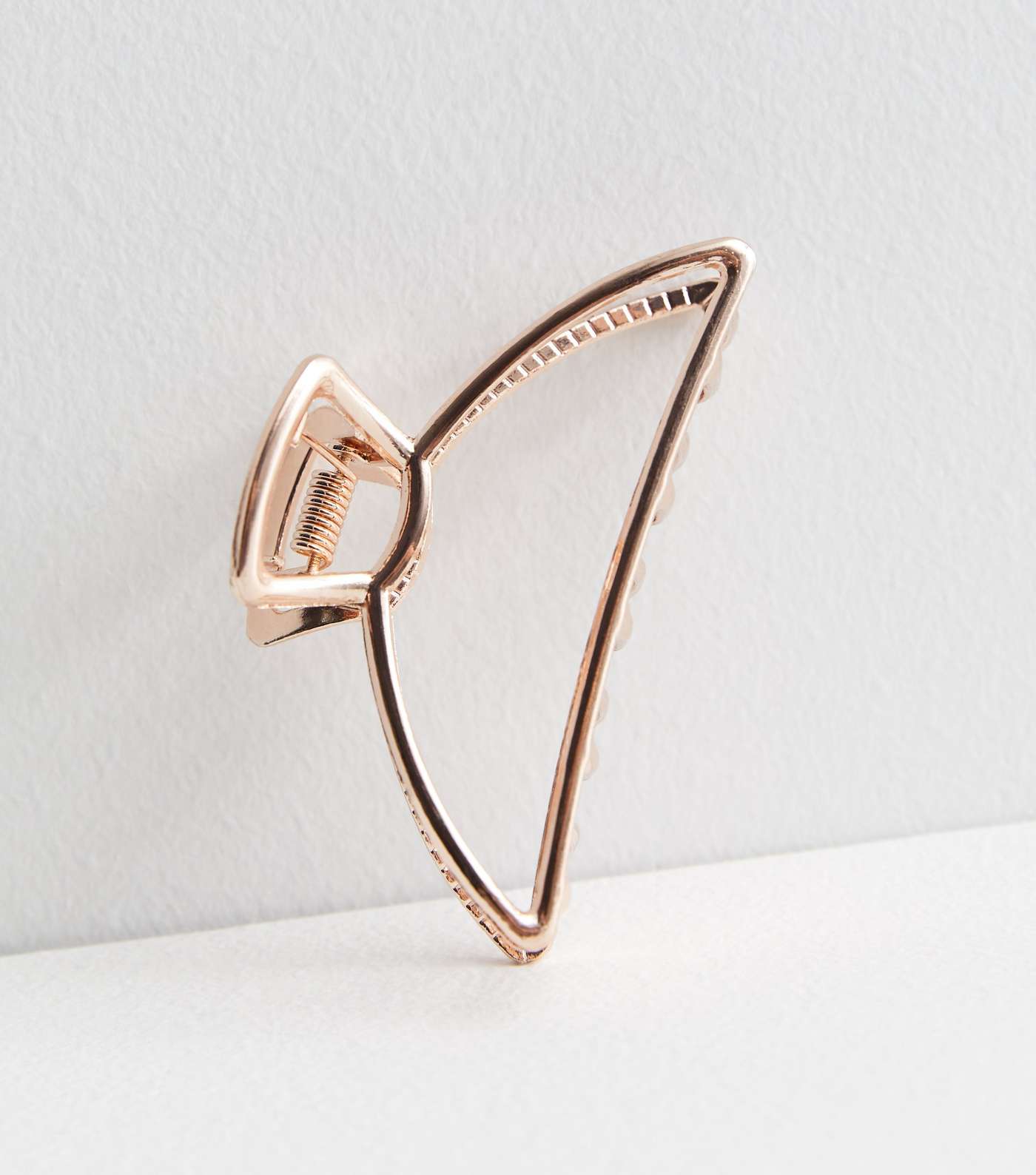 Rose Gold Metal Curved Hair Claw Clip