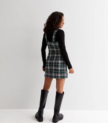 Green tartan 2024 pinafore dress