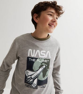 Name It Grey Crew Neck Long Sleeve NASA Sweatshirt New Look