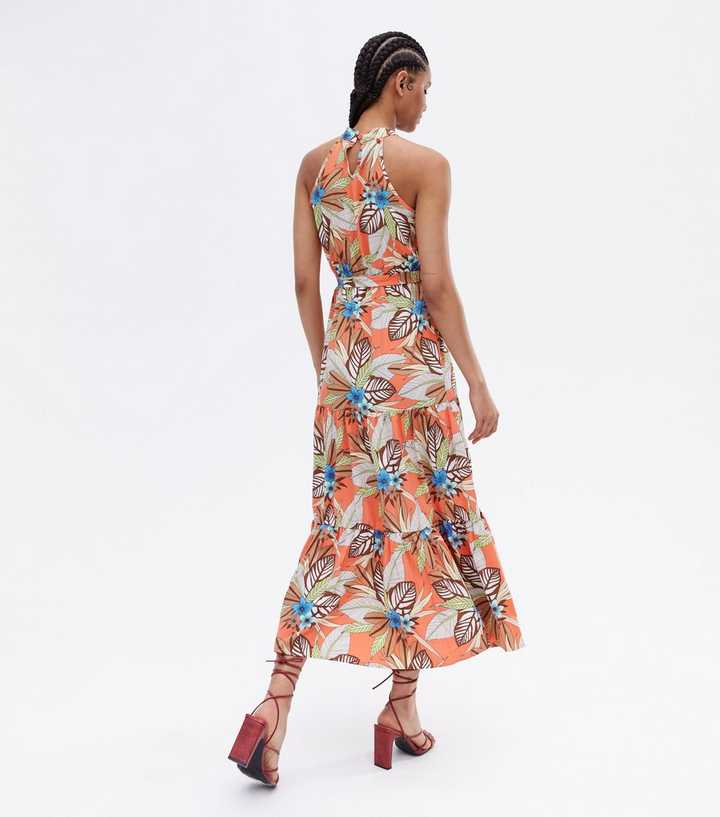 tropical maxi dress