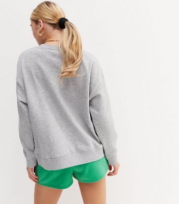 Pale Grey Brooklyn Logo Crew Neck Sweatshirt | New Look