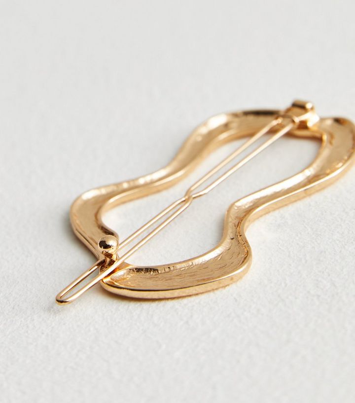 Gold Abstract Metal Hair Clip | New Look
