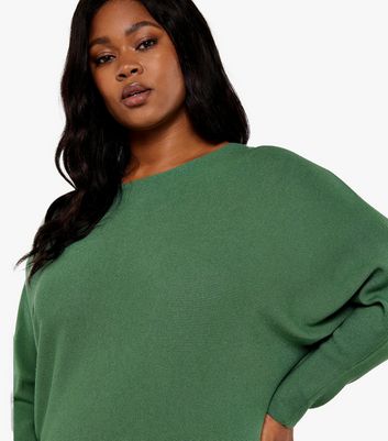 green batwing jumper