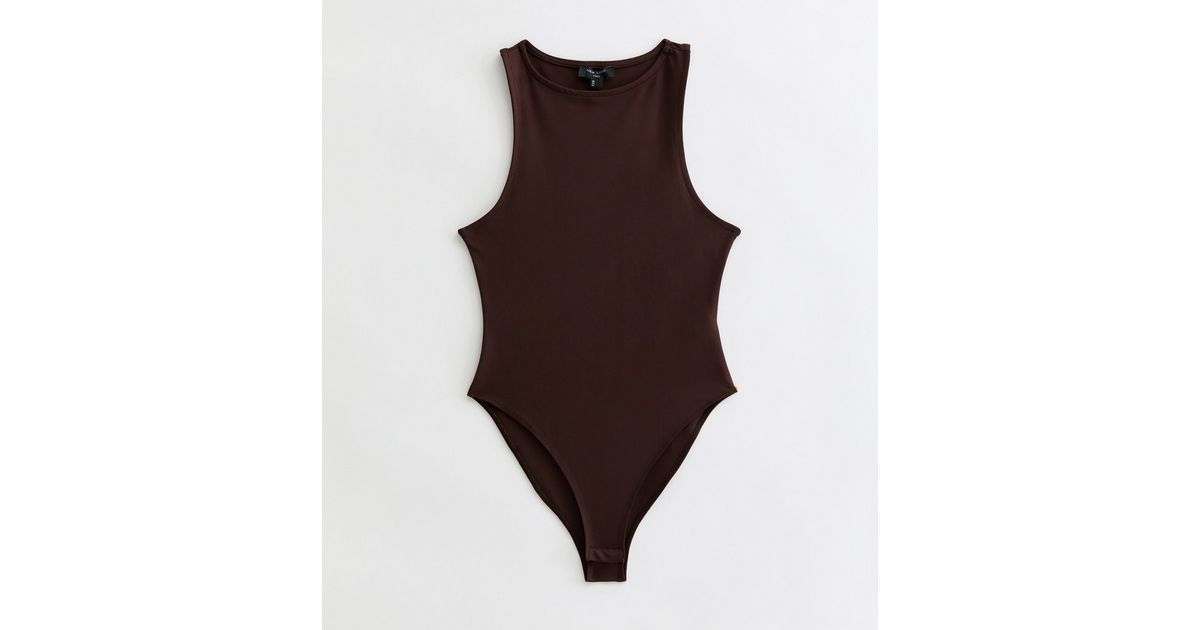 Tall Rust Slinky Racer Bodysuit New Look